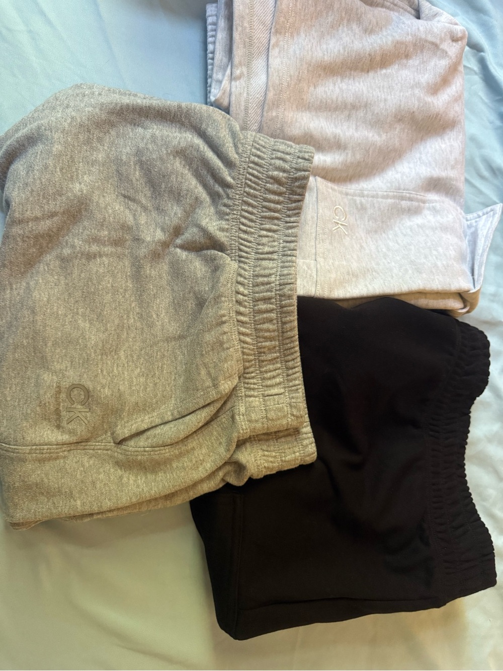 Calvin Klein Women’s Grey, Light Grey & Black Sweatshorts Bundle - One NWT